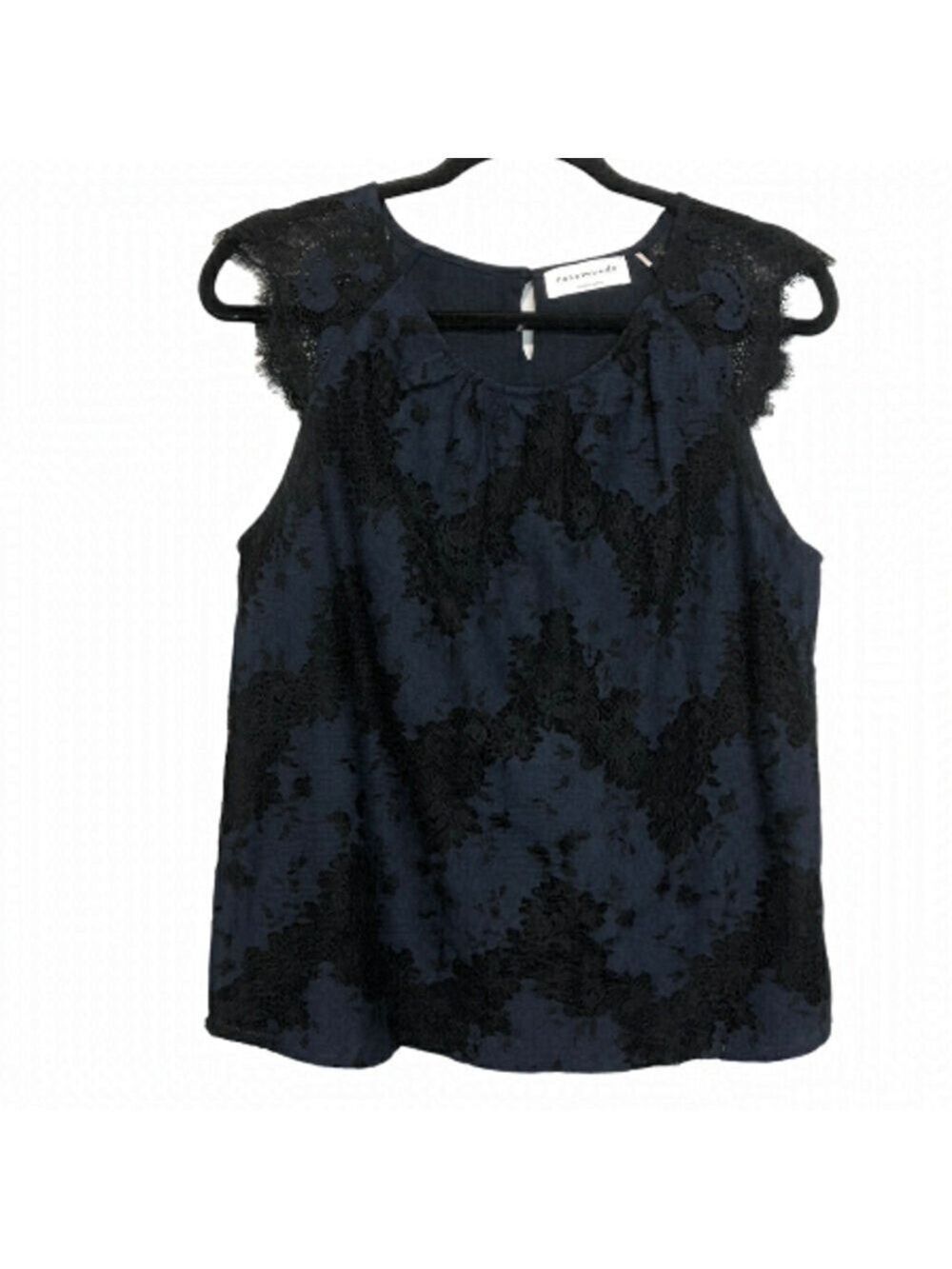 Rosemunde Flora Lace Cap Sleeve Blouse, size S (36)